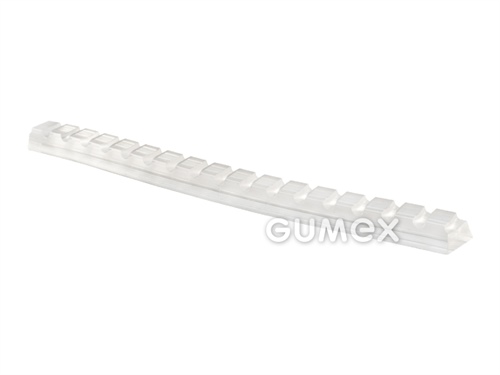 Leichter Führungskeil K10 TR, 10x6mm, PVC, Rillenprofil, transparent, 